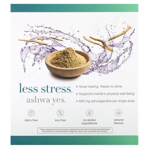 Youtheory Ashwagandha Liquid, Blueberry, 600 mg, 12 Pouches, 1 fl oz (30 ml) Each - 1 of 3