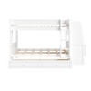 Polibi Full Size Bunk Bed with Built-In Bookshelves, Desk and Storage Space - 3 of 4