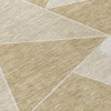Beige Tan And Ivory Geometric Washable Indoor Outdoor Area Rug - 4 of 4