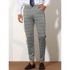 Lars Amadeus Men's Slim Fit Plaid Tapered Dress Pants - 2 of 4