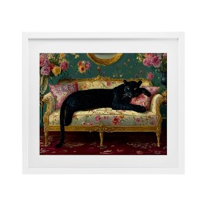 Stupell Industries Opulent Interior Panther Framed Print Under Glass Art - 1 of 4