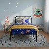 FurnitureR Metal Bed Frame Twin Size with Headboard and Footboard, , Noise-Free Design, Underbed Storage, No Box Spring Required, Black - 3 of 4