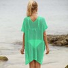 Womens Swimsuits Cover Up Lace Up Knit Beach Cover Up Dress - 2 of 3