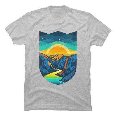 Men's Design By Humans Vintage Grand Canyon Summer Sunrise By Glennjonez T-Shirt