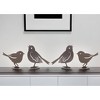 HomeRoots Set Of Four 6" Brown Metal Bird Bird Figurine - 2 of 4