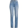 Lands' End Women's Recover High Rise Straight Leg Blue Jeans - 3 of 4