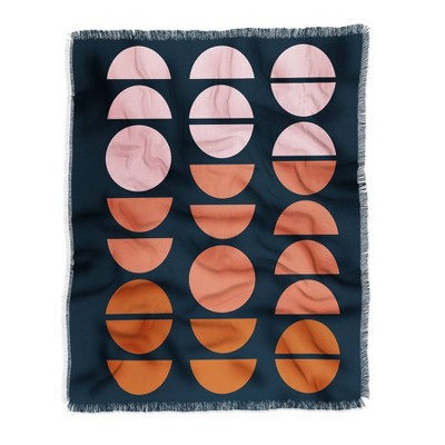 50"x60" June Journal Desert Circles Woven Throw Blanket Red - Deny Designs