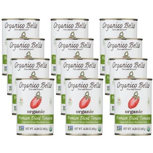 Organico Bello Organic Premium Diced Tomatoes - Case of 12/14.28 oz - 1 of 4