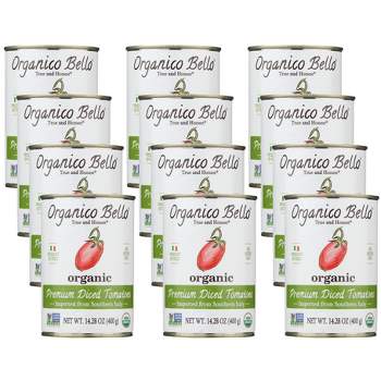 Organico Bello Organic Premium Diced Tomatoes - Case of 12/14.28 oz