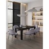 Manhattan Comfort 7pc 70.86" Rockaway and Flor Rectangle Dining Set Black/Gray: Industrial Design, Ash Wood Frame, Foam Padded Twill Seats - 2 of 4