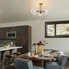 LLHZSY 3-Light 22"Modern Sputnik Globe Glass Semi Flush Mount Ceiling Light Fixture - Gold/Clear Glass - 4 of 4