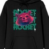 Guardians Of The Galaxy Vol. 3 Rocket Head Long Sleeve Black Adult Hooded Sweatshirt - 2 of 3