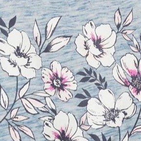 navy pink floral placement
