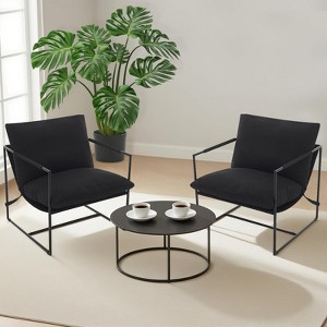 Accent Chair for Living Room, Modern Metal Framed Upholstered Armchair, Lounge Chair for Bedroom, Living Room, Reading Room - 1 of 4