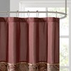 PAGED Paisley Jacquard Shower Curtain for Bathroom, 72x72" Pieced Solid Top Panel with Contrast Piping,Multicolored Curtains with 12 Buttonholes - 2 of 4