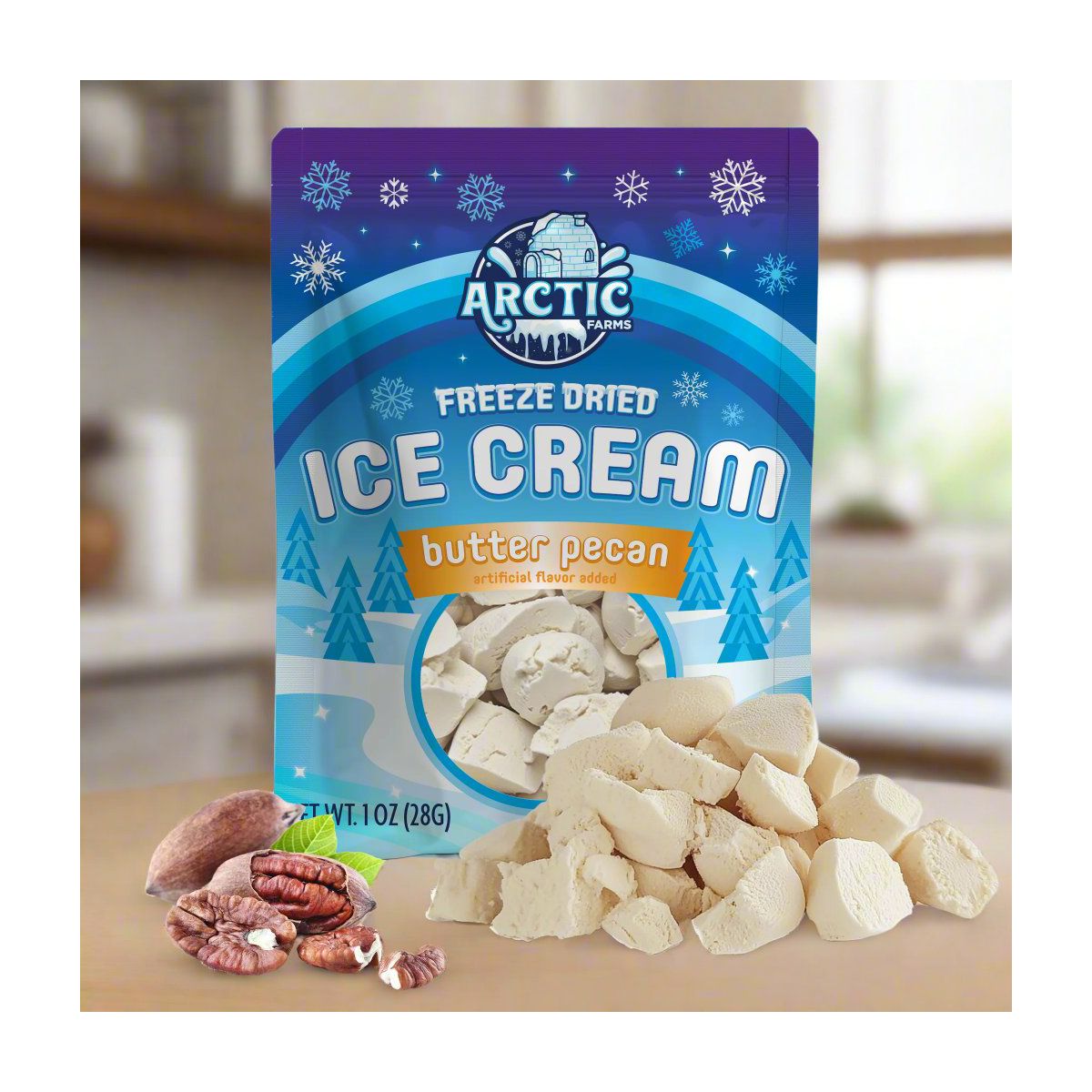 Arctic Farms Freeze Dried Ice Cream That Does Not Melt (Bits) (Butter Pecan) - thumbnail 4