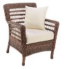 Jiallo Modern Concept Faux Sea Grass Resin Rattan Patio Set -  2 Armchairs, 2 Ottoman and 1 End Table - 3 of 4