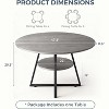 MAXYOYO 47" Round Dining Table for 4, Dining Table with Storage, Wood Circle Dinner Table for Kitchen, Living Room - 2 of 4
