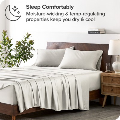 Cream Twin XL Organic Bamboo Deep Pocket Sheet Set