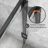 ONWITH 28 to 32 in. W x 72 in. H Framed Pivot Shower Door in Black with Clear Glass - 3 of 4