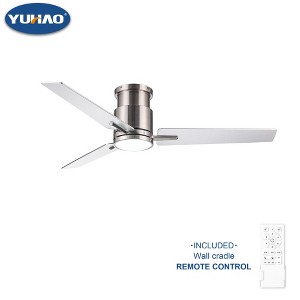 YUHAO 48 in.  Indoor Farmhouse Rustic Dual-Finish Blades Reversible DC Motor Ceiling Fan with Light and Remote Control - 1 of 4