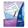 Avery® Write & Erase Durable Plastic Dividers with Pockets, 5-Tab Set, Multicolor, 3 Sets - 2 of 4