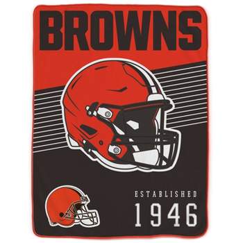 NFL Cleveland Browns Helmet Stripes Flannel Fleece Blanket