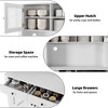 Whizmax Kitchen Pantry Cabinet with Microwave Stand, Freestanding Hutch with Drawers & Adjustable Shelves, Buffet Cabinet for Kitchen, Dining Room - 4 of 4