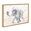 18" x 24" Sylvie Baby Elephant Watercolor Framed Canvas Wall Art by Patricia Shaw Natural - Kate and Laurel: Nursery Art, Playroom Decor - 2 of 4