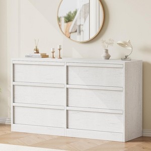 Jojoka 6 Drawer Dresser for Bedroom, Modern Double Dresser Organizer with 6 Drawers Large Storage - 1 of 4