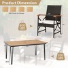 Costway 7 PCS Patio Dining Set with Acacia Wood Dining Table Rattan Armchairs Soft Cushions - image 3 of 4