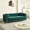 NicBex Modern 3-Seat Luxury Tufted Design Sofa Couch for Living Room,Bedroom,Velvet Upholstered Lounge Settee Sofa with Deep Cushions - 3 of 4