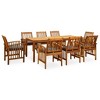 vidaXL Garden Dining Set Light brown Solid acacia wood Large - 2 of 4