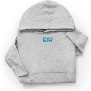 The Juniper Shop Embroidered Choose Happy Smiley Face Youth Hoodie - 1 of 4