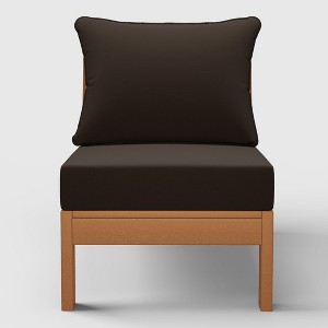 WestinTrends  Avalon Outdoor HDPE Deep Seating Modular Armless Patio Chair with Patio Cushions - 1 of 4
