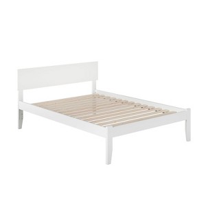 AFI Furnishings Orlando Full Platform Bed with Open Footboard and Turbo Charger in White - 1 of 4