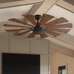 Urban Ambiance Luxury Traditional Indoor Ceiling Fan,  17.3"H x 60"W,  Architectural Bronze, UHP9020 - 1 of 4
