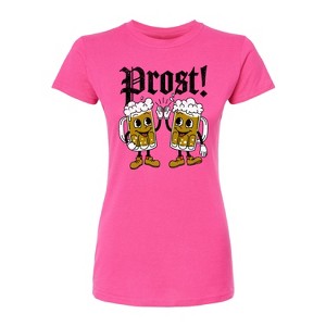 Women's - Instant Message - Oktoberfest Prost Beers Fitted Graphic T-Shirt - 1 of 4