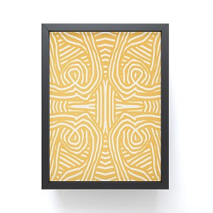 Little Dean Yellow mustard boho stripe Framed Mini Art Print 4" (H) x 3" (W) x 1" (D) - Society6 - 1 of 3