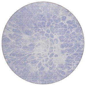 Lavender Ivory And Lilac Abstract Washable Indoor Outdoor Area Rug - 1 of 4
