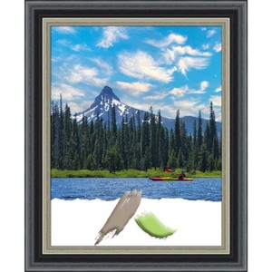 Amanti Art Theo Black Silver Wood Picture Frame - 1 of 4