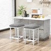 Tangkula 4PCS Upholstered 3-Height Bar Stool Versatile Kitchen Dining Stool - 4 of 4