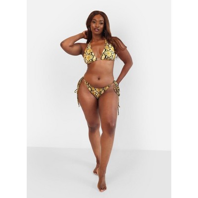 Rebdolls Women's Slither Animal Print Bikini Bottom