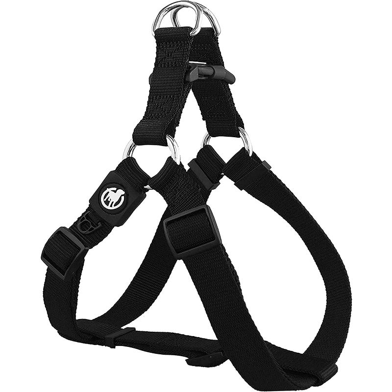 DDOXX Adjustable Nylon Step-in Dog Harness, Small, Black, 1 of 5
