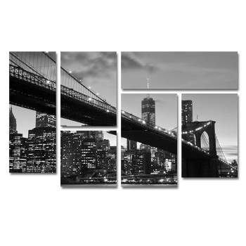 6pc Brooklyn Bridge 5 by CATeyes - Trademark Fine Art