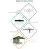 10x10 Pop-Up Canopy Tent – Heavy Duty Commercial Instant Outdoor Shelter with One-Person Setup and Adjustable Height, Black - 3 of 4