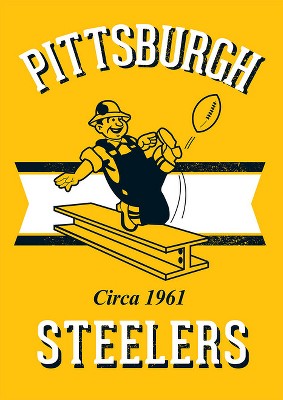 Pittsburgh Steelers Large Logo Double Sided Garden Banner Flag