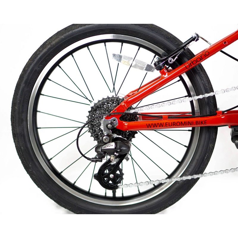 ZiZZO Urbano 8-Speed Aluminum 20&#34; Folding Bike - Red, 3 of 10