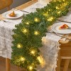 Joyfy 9 FT Artificial Christmas Garland, Pre-Lit 50/100 LED Light Xmas Garland with 8 Modes for Indoor Holiday Door Home Decorations - 4 of 4