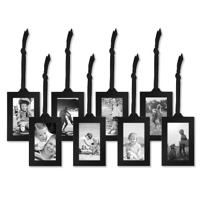 Americanflat 2x3 Hanging Mini Picture Frames with plexiglass - Adjustable Ribbon Tassels